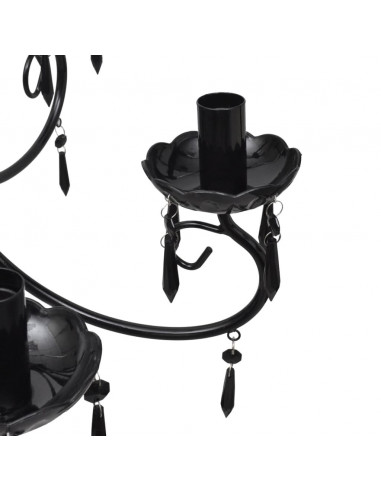 Lampada da Soffitto Pendente Elegante Nera 6 Portalampade