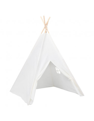 Tenda Tipi Bimbi Borsa Bianco Microfibra Strisce 120x120x150cm