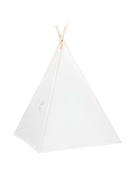 Tenda Tipi Bimbi Borsa Bianco Microfibra Strisce 120x120x150cm