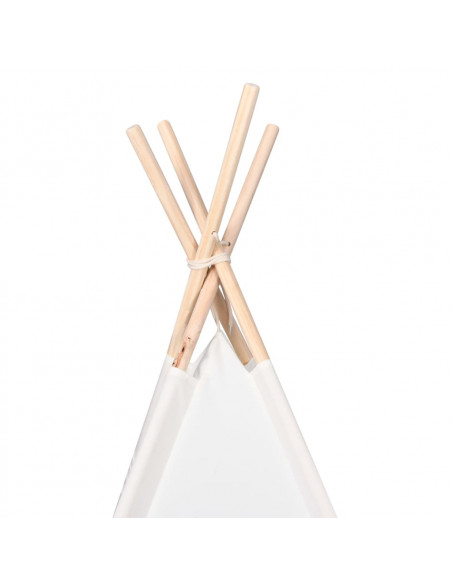 Tenda Tipi Bimbi Borsa Bianco Microfibra Strisce 120x120x150cm