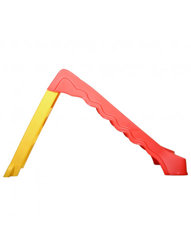 Scivolo Pieghevole Bambini per Interni e Esterni Giallo e Rosso