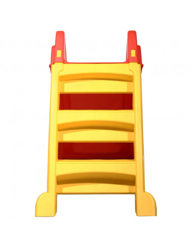 Scivolo Pieghevole Bambini per Interni e Esterni Giallo e Rosso