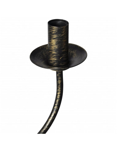 Lampadario Stile Antico Metallo Nero Lampadine 8 x E14