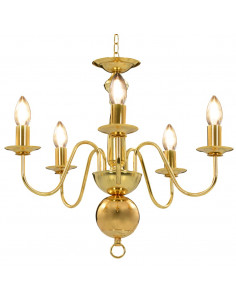 Lampadario Oro 5 Lampadine Attacco E14 2