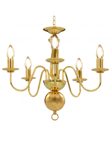 Lampadario Oro 5 Lampadine Attacco E14