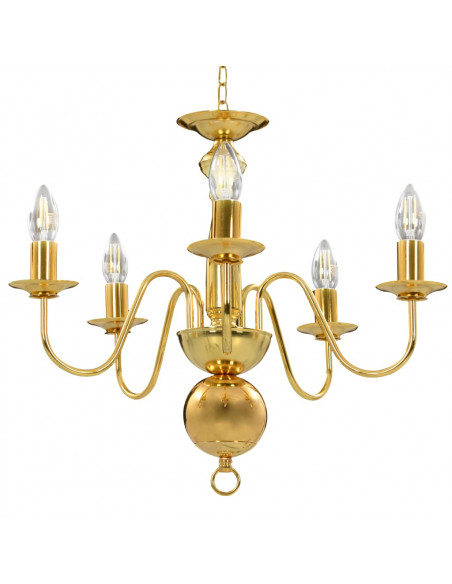 Lampadario Oro 5 Lampadine Attacco E14