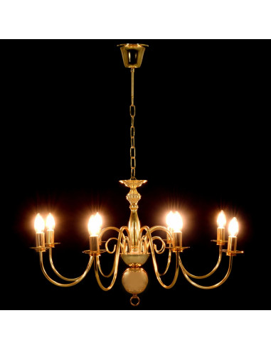 Lampadario Oro con 8 Lampadine E14