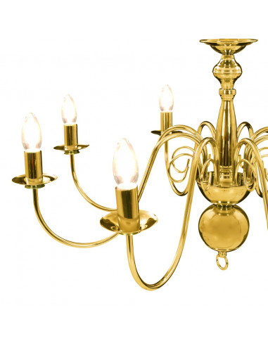 Lampadario Oro con 8 Lampadine E14