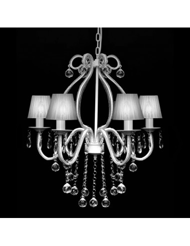 Lampadario con 2300 Cristalli Bianchi