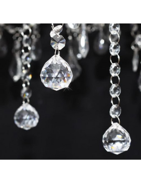 Lampadario con 2300 Cristalli Bianchi