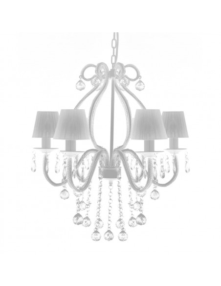 Lampadario con 2300 Cristalli Bianchi