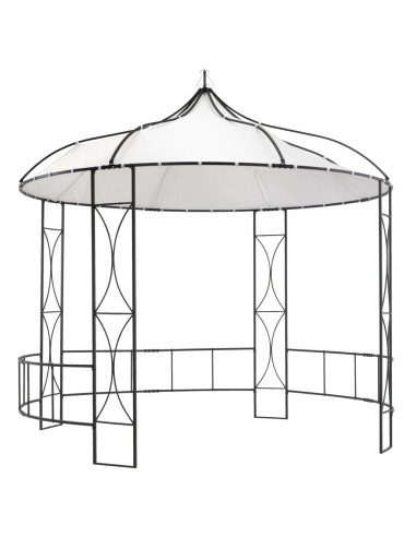 Gazebo 300x290 cm Bianco Rotondo