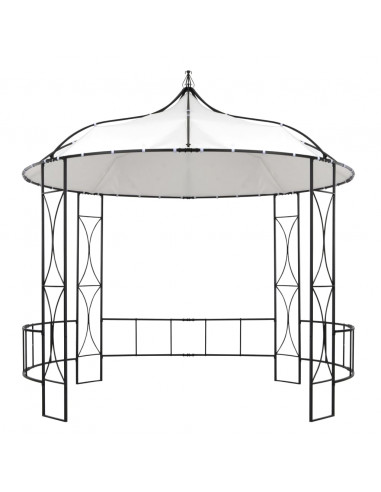 Gazebo 300x290 cm Bianco Rotondo