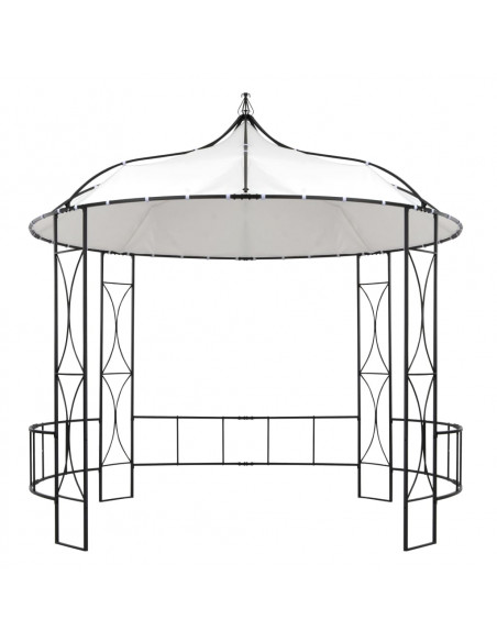 Gazebo 300x290 cm Bianco Rotondo