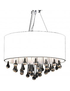 Lampadario con 85 Cristalli Bianco 2