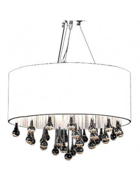 Lampadario con 85 Cristalli Bianco