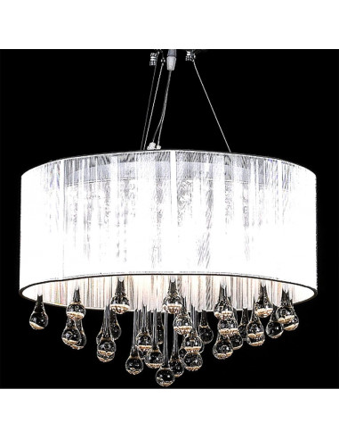 Lampadario con 85 Cristalli Bianco