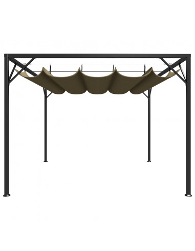 Gazebo da Giardino con Tetto Retrattile 3x3 m Talpa 180 g/m²