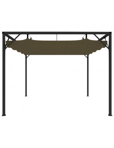 Gazebo da Giardino con Tetto Retrattile 3x3 m Talpa 180 g/m²