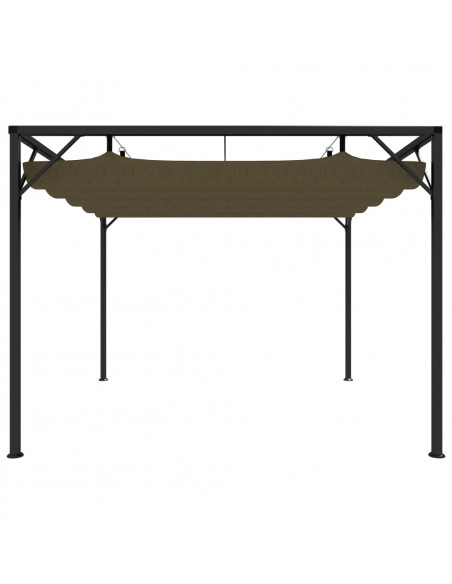 Gazebo da Giardino con Tetto Retrattile 3x3 m Talpa 180 g/m²