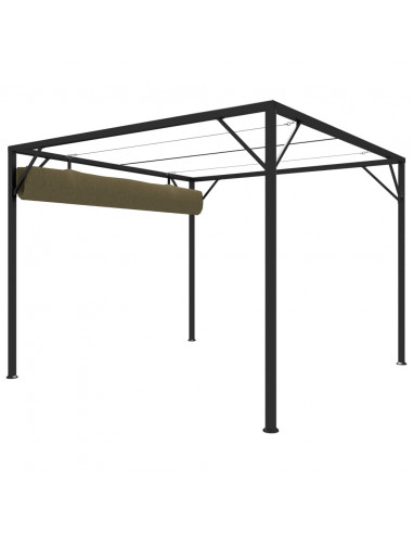 Gazebo da Giardino con Tetto Retrattile 3x3 m Talpa 180 g/m²