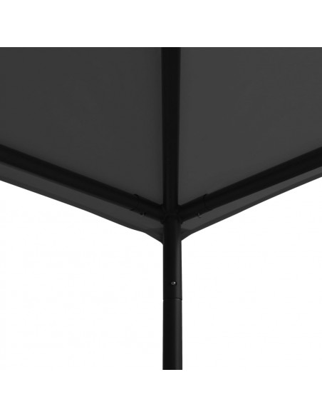 Gazebo 3x3 m Antracite in Tessuto e Acciaio 180 g/m²