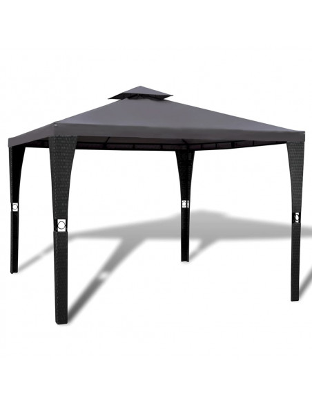 Gazebo con Tetto 3x3 m Grigio Scuro