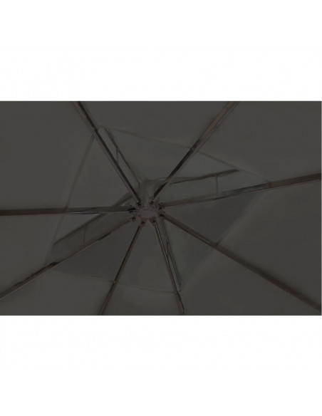 Gazebo con Tetto 3x3 m Grigio Scuro