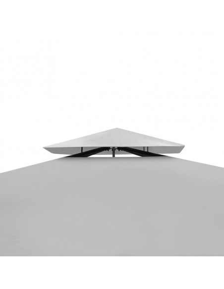 Gazebo con Tetto 3x4 m Bianco Crema