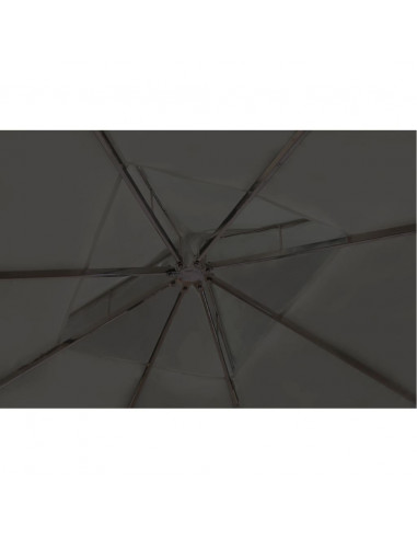 Gazebo con Tetto 3x4 m Grigio Scuro