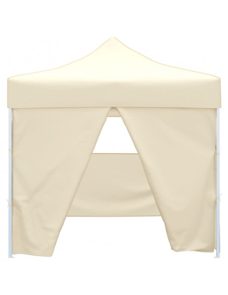 Tenda Pieghevole Crema 3 x 3 m con 4 Pareti