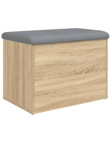 Panca Portaoggetti Rovere Sonoma 62x42x45 cm Legno Multistrato