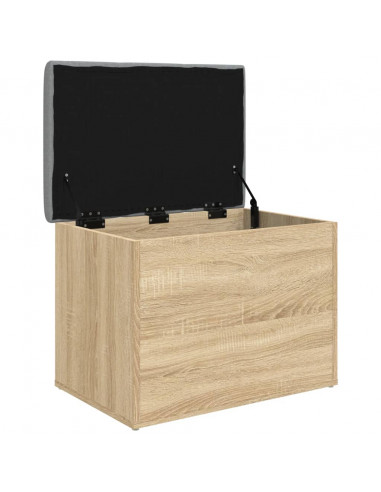 Panca Portaoggetti Rovere Sonoma 62x42x45 cm Legno Multistrato