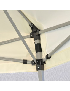 Gazebo Esagonale Pop-Up con 6 Pareti Bianco Crema 3,6x3,1 m 2