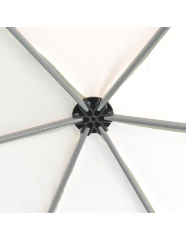 Gazebo Esagonale Pop-Up con 6 Pareti Bianco Crema 3,6x3,1 m