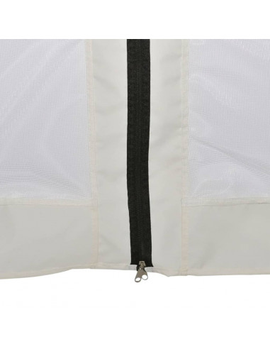 Gazebo Esagonale Pop-Up con 6 Pareti Bianco Crema 3,6x3,1 m