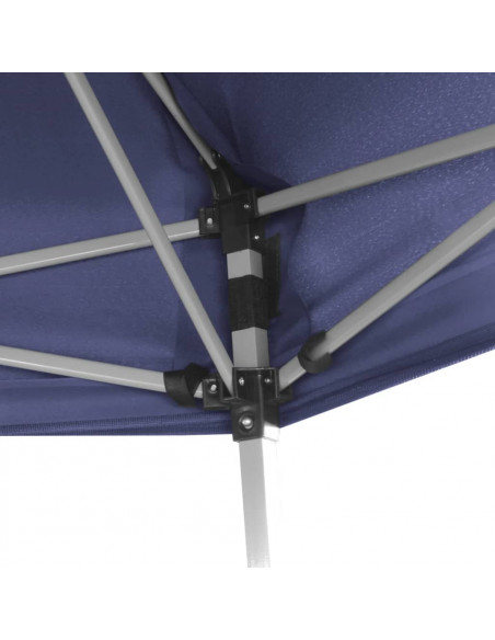 Gazebo Esagonale Pop-Up con 6 Pareti Blu Scuro 3,6x3,1 m