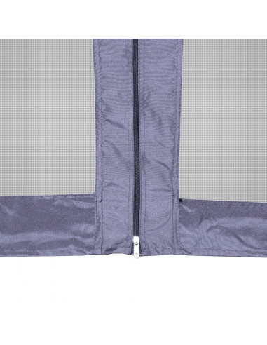 Gazebo Esagonale Pop-Up con 6 Pareti Blu Scuro 3,6x3,1 m