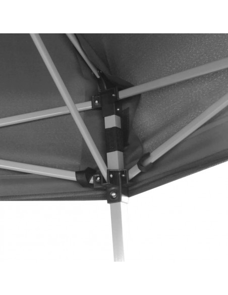 Gazebo Esagonale Pop-Up con 6 Pareti Grigio 3,6x3,1 m