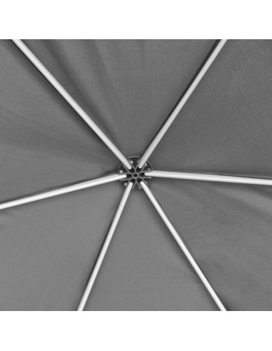 Gazebo Esagonale Pop-Up con 6 Pareti Grigio 3,6x3,1 m