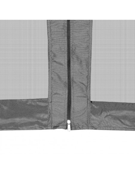 Gazebo Esagonale Pop-Up con 6 Pareti Grigio 3,6x3,1 m