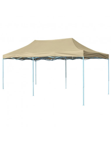 Tenda Pieghevole Pop-Up 3x6 m Bianco Crema