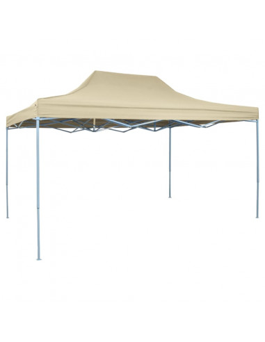 Tenda Pieghevole Pop-Up 3x4,5 m Bianco Crema