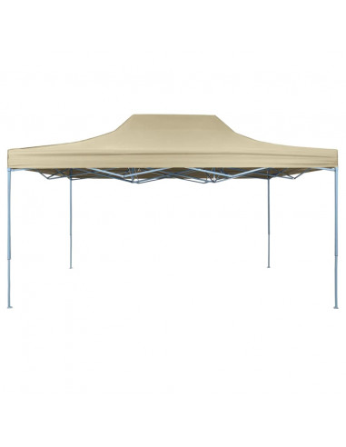 Tenda Pieghevole Pop-Up 3x4,5 m Bianco Crema