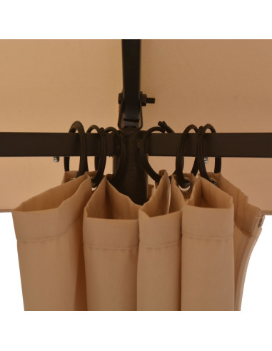 Gazebo Padiglione da Giardino con Tende Esagonale 360x265 cm