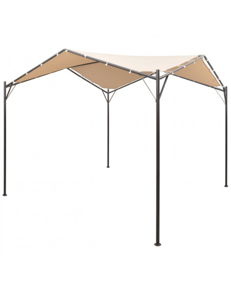 Gazebo Padiglione Tenda Tettoia 4x4 m in Acciaio Beige