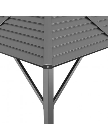 Gazebo con Tetto 3x3 m Antracite