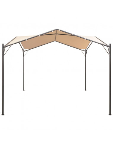 Gazebo Padiglione Tenda Tettoia 4x4 m in Acciaio Beige