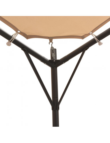 Gazebo Padiglione Tenda Tettoia 4x4 m in Acciaio Beige