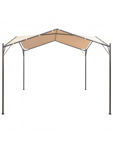 Gazebo Padiglione Tenda Tettoia 3x3 m Acciaio Beige